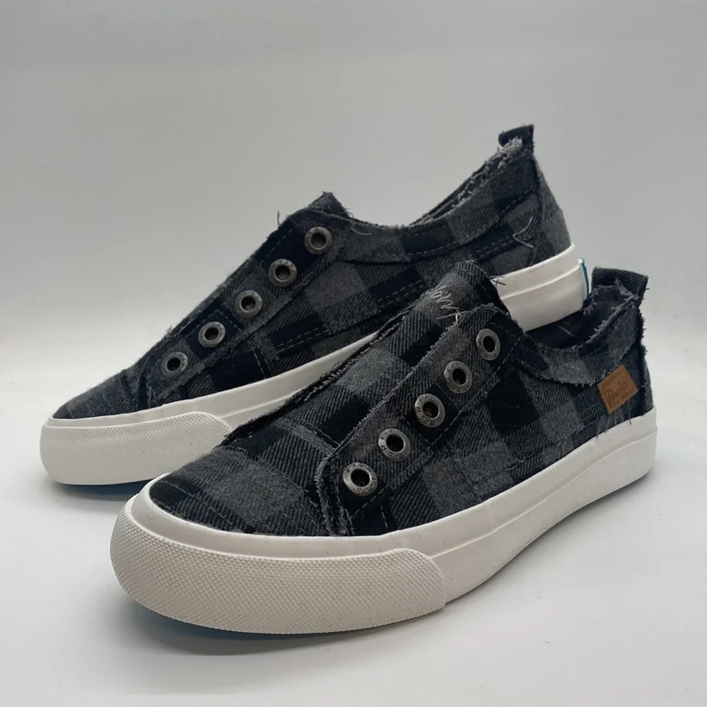 Blowfish Grey Mini Buffalo Check Slip On - Picture 2 of 2